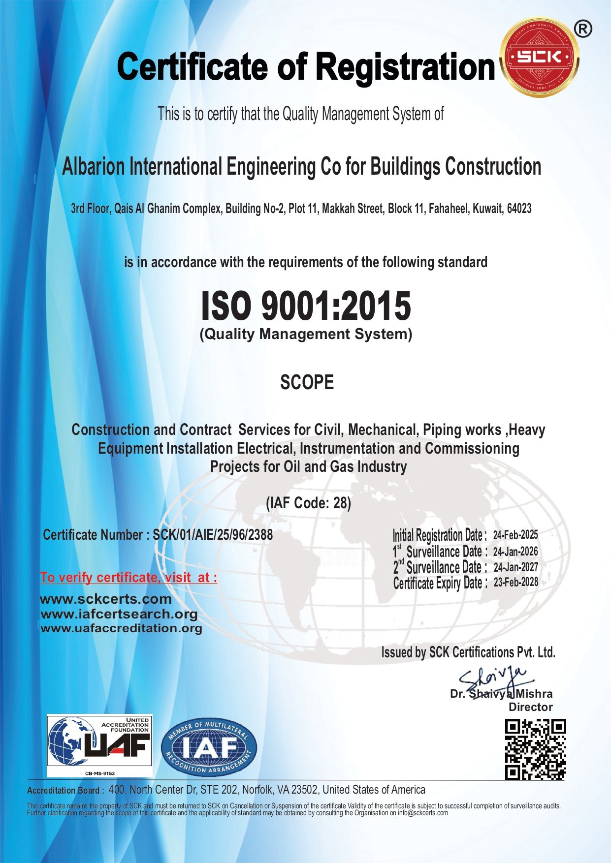 Albarion ISO 9001